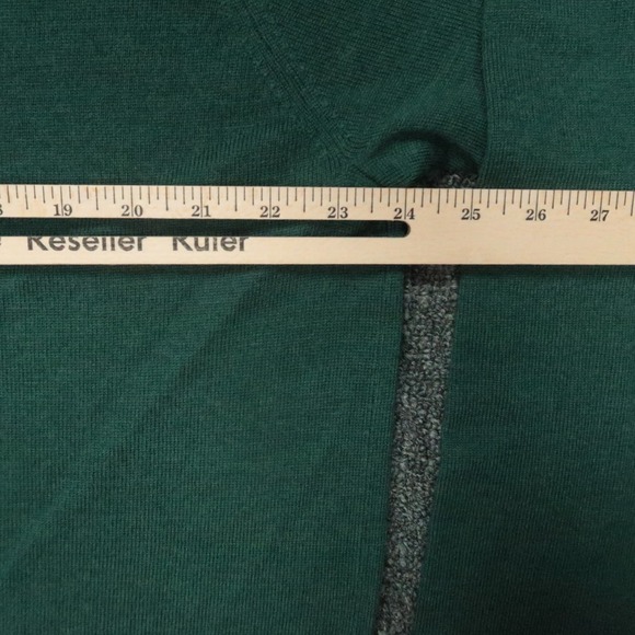 Peter Millar Sweater Men Extra Large Green Merino Wool V Neck Tour Jumper XL - Picture 7 of 9